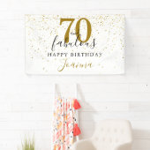 70歳のお誕生日おめでとう エレガント ゴールド ブラック 横断幕 (インサイチュ)