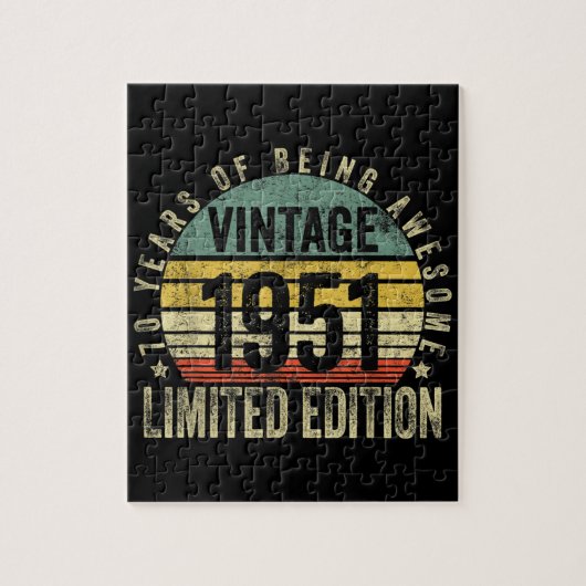 70歳のギフトヴィンテージ1951誕生日 ジグソーパズル (縦)