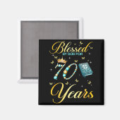 70歳のクリスチャンの誕生日おめでとう マグネット (正面/裏面)