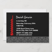 70歳のサプライズバースデー 黒白赤 W1922 招待状 (裏面)