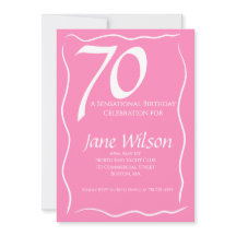 70歳のセンセーショナルなピンクの誕生日