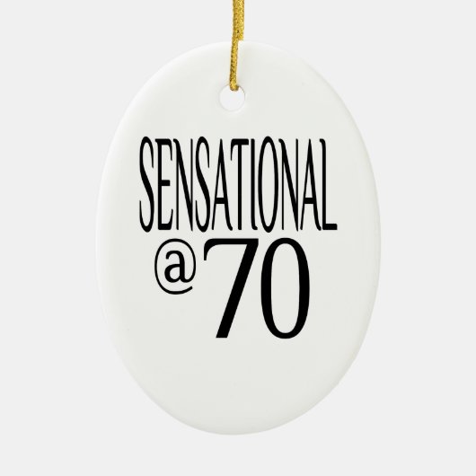 70歳のセンセーショナル セラミックオーナメント (正面)