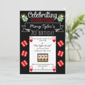 70歳のハートパーティーの女王の招待 招待状 (スタンド正面)