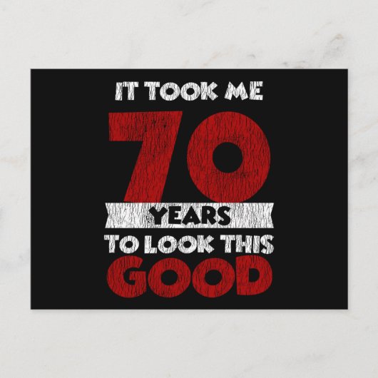 70歳のバデーが私を良く見せた70誕生日 ポストカード (正面)