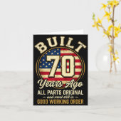 70歳の愛国者アメリカ国旗お父さん70歳の誕生日 カード (黄色い花)