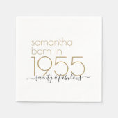 70歳の生まれ1955年70th Birthday Party スタンダードカクテルナプキン (正面)