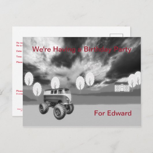 70歳の男性のための誕生日パーティーの招待 インビテーションポストカード (正面/裏面)