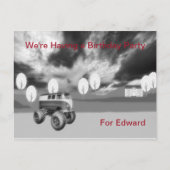 70歳の男性のための誕生日パーティーの招待 インビテーションポストカード (正面)