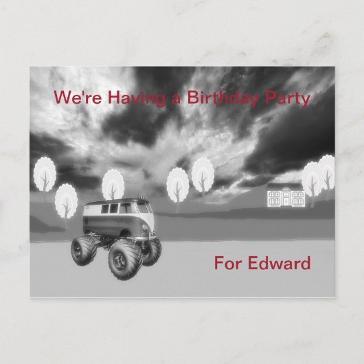 70歳の男性のための誕生日パーティーの招待 インビテーションポストカード (正面)