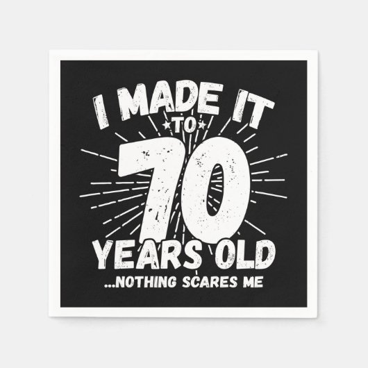 70歳の皮肉ミームおもしろい70誕生日 スタンダードカクテルナプキン (正面)