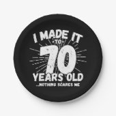 70歳の皮肉ミームおもしろい70誕生日 ペーパープレート (正面)