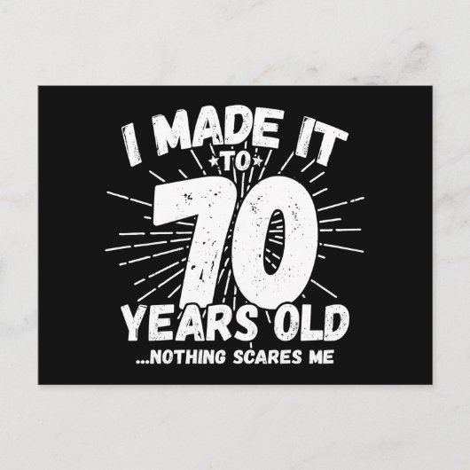 70歳の皮肉ミームおもしろい70誕生日 ポストカード (正面)