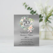 70歳の結婚記念日の招待状 フラワー (スタンド正面)