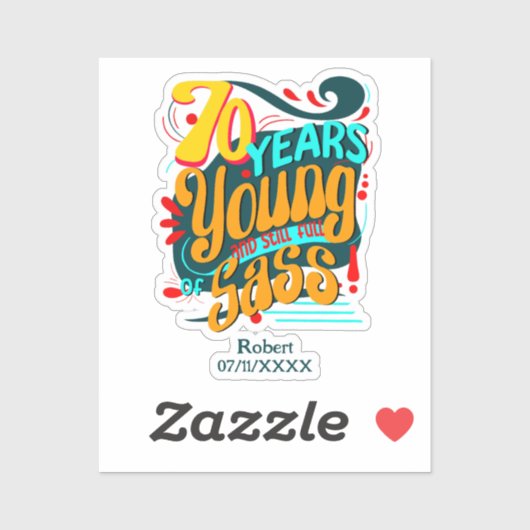 70歳の若さはまだsassに満ちて、70日 シール (シート)