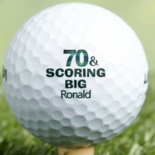 70歳の誕生日おじギフトスコア大ユニーク ゴルフボール