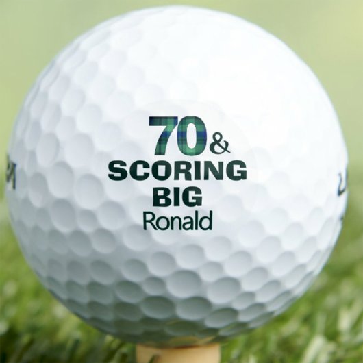 70歳の誕生日おじギフトスコア大ユニーク ゴルフボール