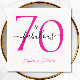 70歳の誕生日おめでとうパーティー スタンダードカクテルナプキン
