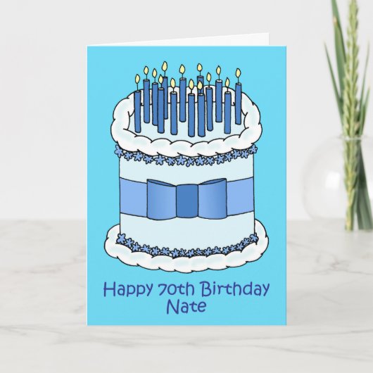 70歳の誕生日おめでとう ネイト カード (正面)