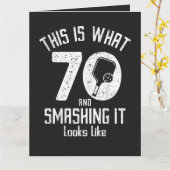70歳の誕生日おめでとう ピックルボール大好き カード (黄色い花)