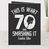 70歳の誕生日おめでとう ピックルボール大好き カード (裏面)