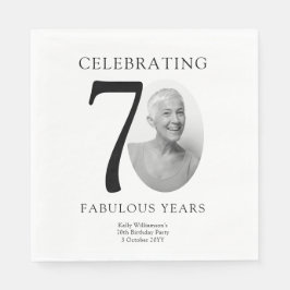 70歳の誕生日おめでとう ファブリシャスな70年 スタンダードランチョンナプキン