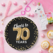70歳の誕生日おめでとう ペーパープレート (パーティー)