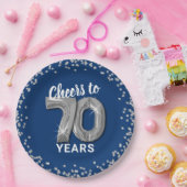 70歳の誕生日おめでとう ペーパープレート (パーティー)