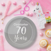 70歳の誕生日おめでとう ペーパープレート (パーティー)