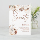 70歳の誕生日おめでとう　ボホパンパス 招待状 (スタンド正面)