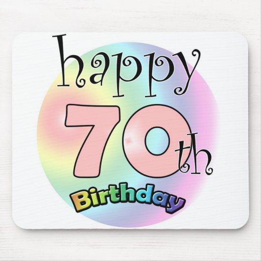 70歳の誕生日おめでとう マウスパッド (正面)