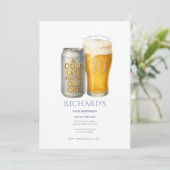 70歳の誕生日おめでとう、古希のお祝いに冷たい1杯 招待状 (スタンド正面)