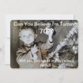 70歳の誕生日おめでとう 招待状 (正面)