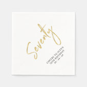 70歳の誕生日おめでとう | 現代的な大人の70歳誕生日パーティーグッズ スタンダードカクテルナプキン (正面)