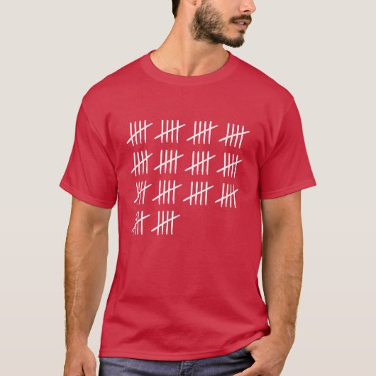 70歳の誕生日おめでとう tally marks tシャツ (正面)