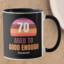 70歳の誕生日おもしろいマグカップ 十分でしょ マグカップ