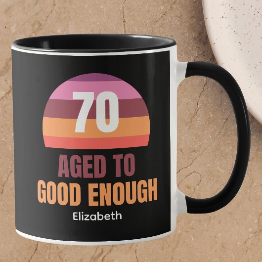 70歳の誕生日おもしろいマグカップ 十分でしょ マグカップ