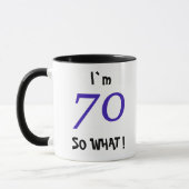 70歳の誕生日おもしろギフト 70だってよ マグカップ (左)