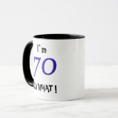 70歳の誕生日おもしろギフト 70だってよ マグカップ (正面左)