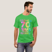 70歳の誕生日お祝いギフト 70年の人生を祝う Tシャツ (正面フル)