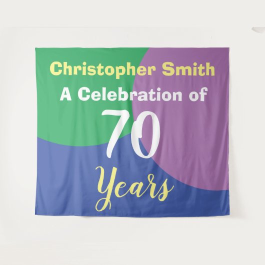 70歳の誕生日お祝いタペストリー タペストリー (正面(横))