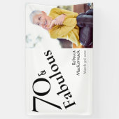 70歳の誕生日お祝いパーティー 横断幕 (縦)