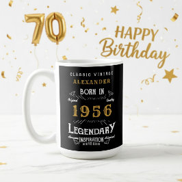 70歳の誕生日お祝い 1956年 レトロなデザイン コーヒーマグカップ