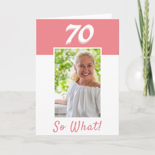70歳の誕生日におすすめのポジティブな写真付きバースデーカード カード (正面)