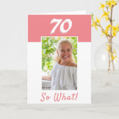 70歳の誕生日におすすめのポジティブな写真付きバースデーカード カード (黄色い花)