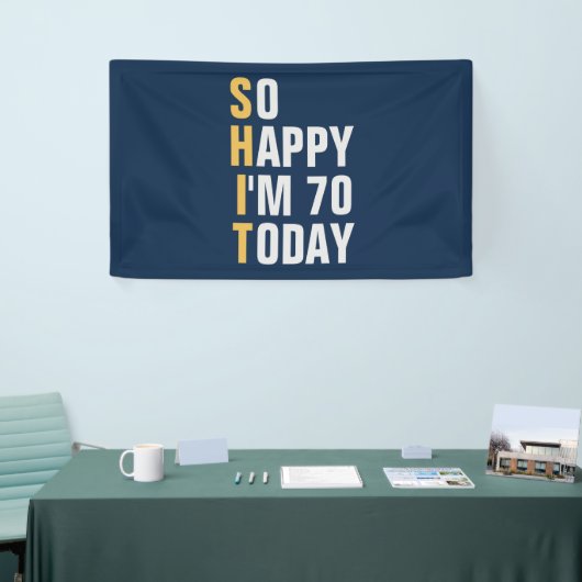 70歳の誕生日のバナー/背景  横断幕 (トレードショー)