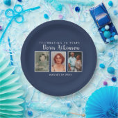 70歳の誕生日の写真プレート ペーパープレート (パーティー)