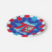 70歳の誕生日の写真名blue star紙プレート ペーパープレート (アングル)