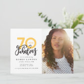 70歳の誕生日の写真70と素晴らしいモダンカラフル (スタンド正面)