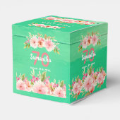 70歳の誕生日の緑の木の花模様は素朴な感謝していあなた フェイバーボックス (裏面サイド)