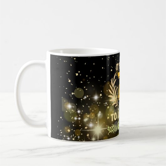 70歳の誕生日は私を70年もかけて見た コーヒーマグカップ (左)